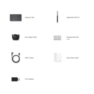 Huion inspiroy 2 M pen-tablet package content